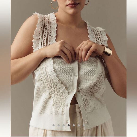 Pilcro Crafted Bib Sweater Tank - Picture 4 of 7